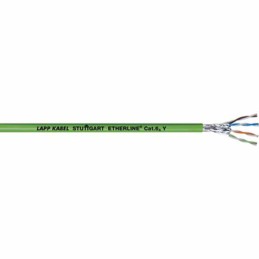 1 Reel of 50 M - Lapp Cat6 Ethernet Cable, STP, Green PUR Sheath, 50m, Flame Retardant
