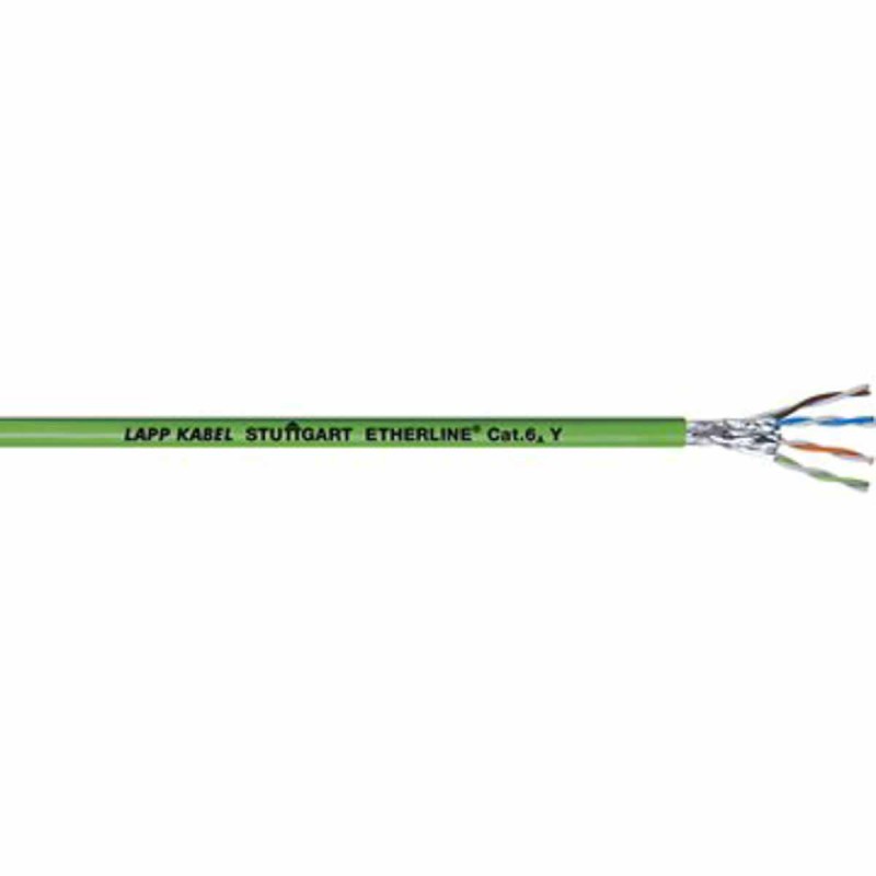 1 Reel of 50 M - Lapp Cat6 Ethernet Cable, STP, Green PUR Sheath, 50m, Flame Retardant