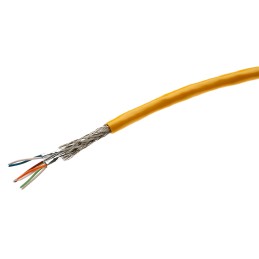 1 Reel of 50 M - HARTING Cat6a Ethernet Cable, STP, Yellow PVC Sheath, 50m, Flame Retardant
