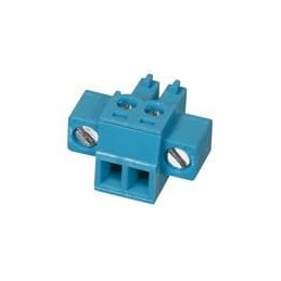10 pcs : TBP02P1W-381-02BE - Pluggable Terminal Blocks Terminal block, pluggable, 3.81, plug, 2 pole, slotted screw, blue