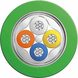 1 Reel of 50 M - HARTING Cat5 Ethernet Cable, SF/UTP, Green PUR Sheath, 50m, Flame Retardant, Halogen Free