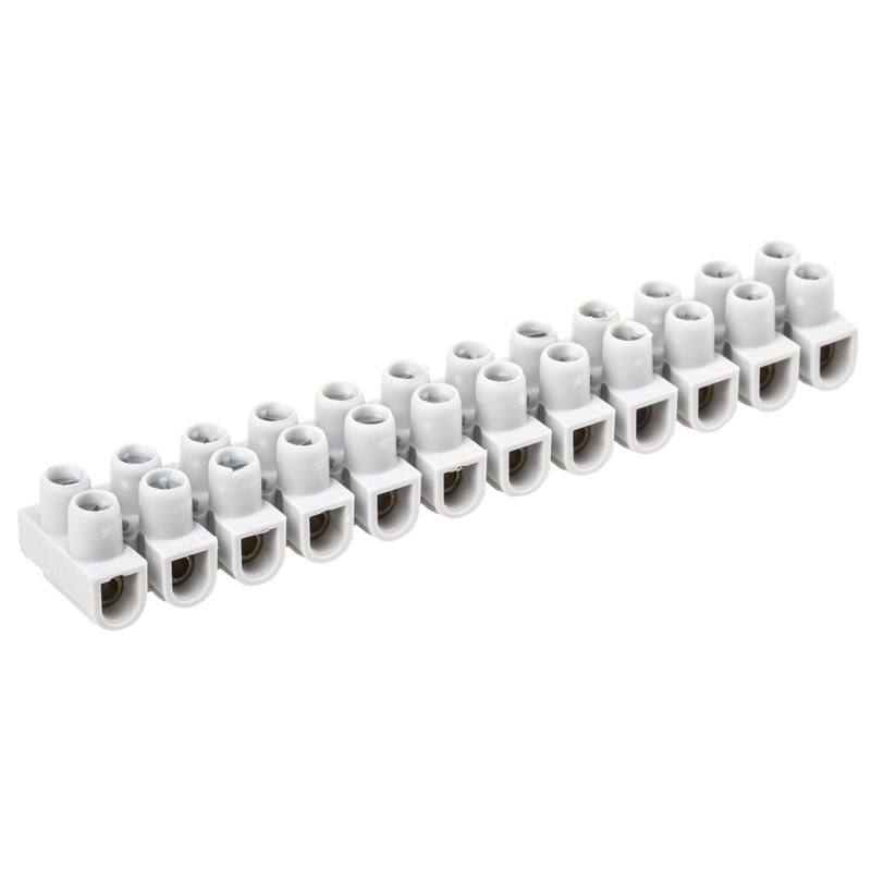 1 pcs - Legrand Non-Fused Terminal Block, 12-Way, 15A, 2.5 mm² Wire, Screw Down Termination