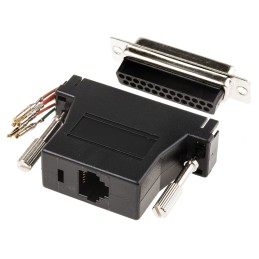 1 pcs - RS PRO D Sub Adapter Female 25 Way D-Sub to Female RJ11