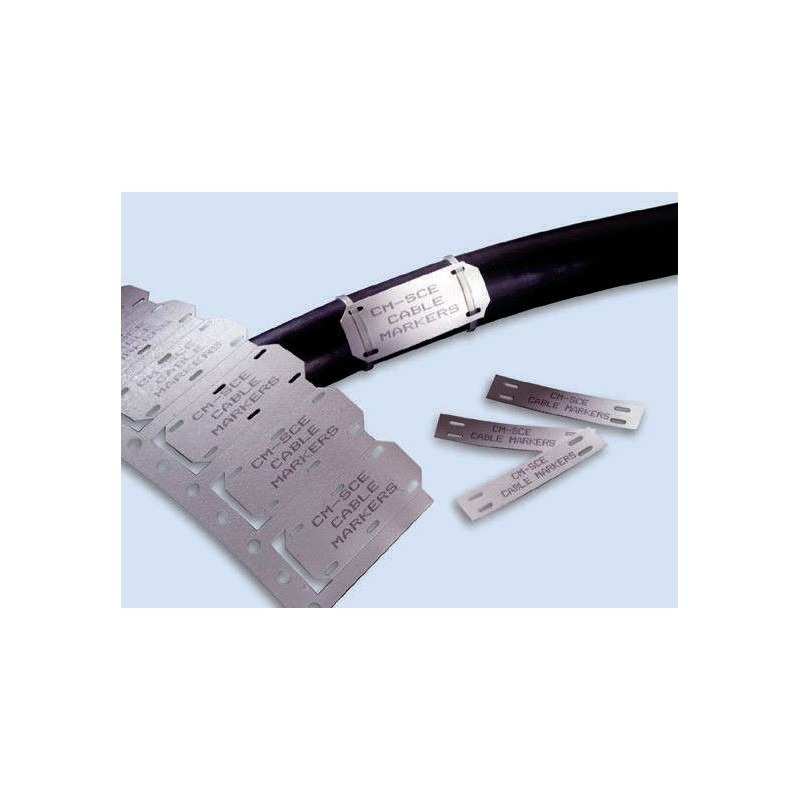 1 Box of 250 - TE Connectivity CM-SCE White Cable Labels, 50.8mm Width, 6.4mm Height, 250 Qty