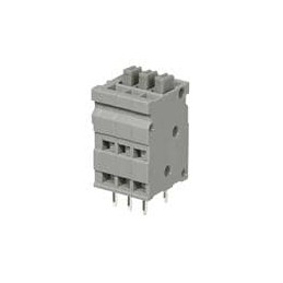 10 pcs : TBL009V-254-03GY-2GY - Fixed Terminal Blocks Terminal block, screwless, 2.54, Vertical, 3, Gray w Gray Button