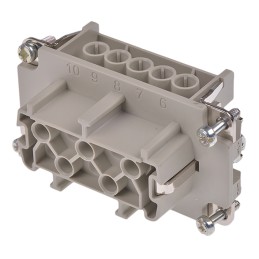 1 pcs - Epic Contact Heavy Duty Power Connector Module, 16A, Female, H-BE Series, 10 Contacts