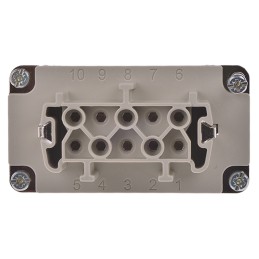 1 pcs - Epic Contact Heavy Duty Power Connector Module, 16A, Female, H-BE Series, 10 Contacts