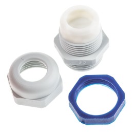 1 Box of 5 - SIB WADI-TEC Series Grey PA 6 Cable Gland, PG13 Thread, 7mm Min, 12mm Max, IP68