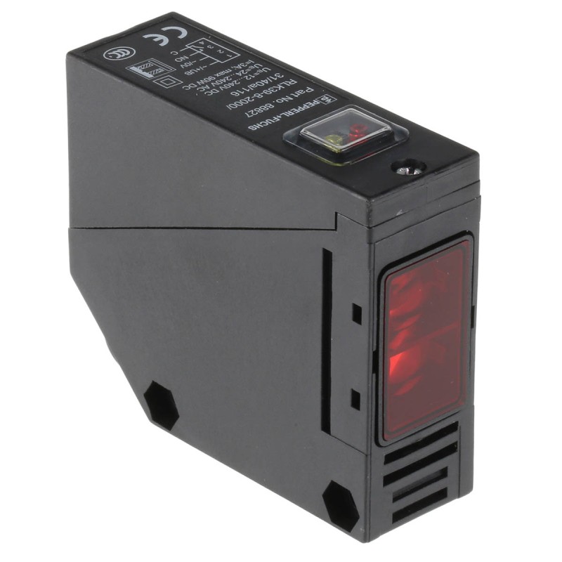 1 pcs - Pepperl + Fuchs Diffuse Photoelectric Sensor, Block Sensor, 2 m Detection Range