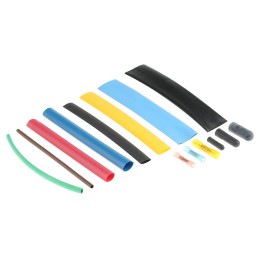 1 Kit - Alpha Wire Heat Shrink Tubing, Black Assortment Sleeve Dia. x Assortment Length, FIT-KIT Series