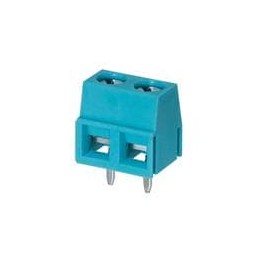 10 pcs : TB006-508-02BE - Fixed Terminal Blocks Terminal block, screw type, 5.08 , horizontal, 2 poles, CUI Blue, slotted screw,