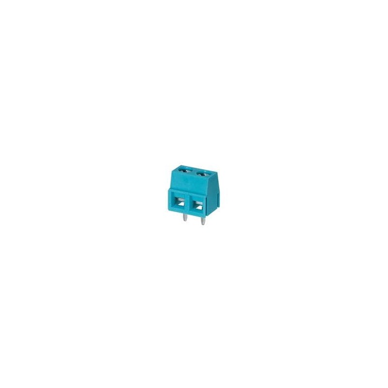 10 pcs : TB006-508-02BE - Fixed Terminal Blocks Terminal block, screw type, 5.08 , horizontal, 2 poles, CUI Blue, slotted screw,