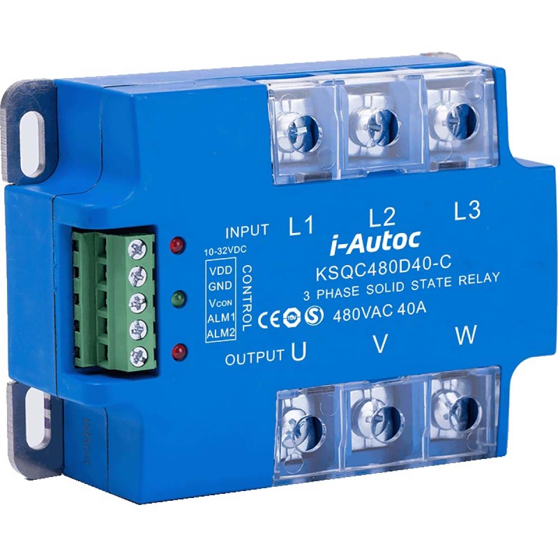 1 pcs - i-Autoc Solid State Relay, 60 A Load, Panel Mount, 530 V ac Load, 32 V dc Control