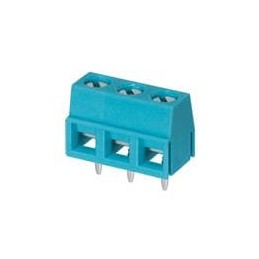 10 pcs : TB006-508-03BE - Fixed Terminal Blocks Terminal block, screw type, 5.08 , horizontal, 3 poles, CUI Blue, slotted screw,