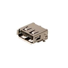 10 pcs : KUSBX-SMT4-ASFS1N-BTR - USB Connectors SMT USB A-TYPE Recep BLK GOLD FLASH