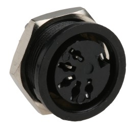 1 pcs - RS PRO 5 Pole Din Socket, 4A, 100 V ac, Female, Panel Mount