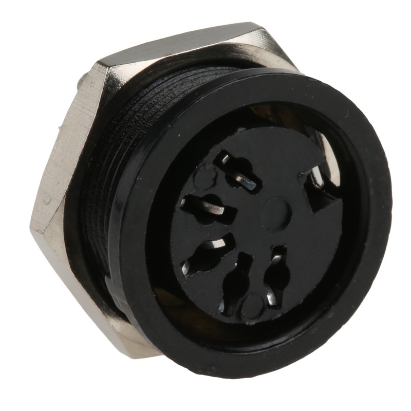 1 pcs - RS PRO 5 Pole Din Socket, 4A, 100 V ac, Female, Panel Mount