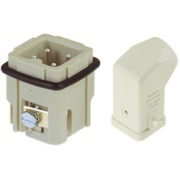 1 pcs - HARTING Quick Lock Connector Set, 3 Way, 10A, Male, Han A, 230 - 400 V