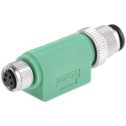 1 pcs - Phoenix Contact 4 Pole M12 Plug to 4 Pole M8 Socket Adapter