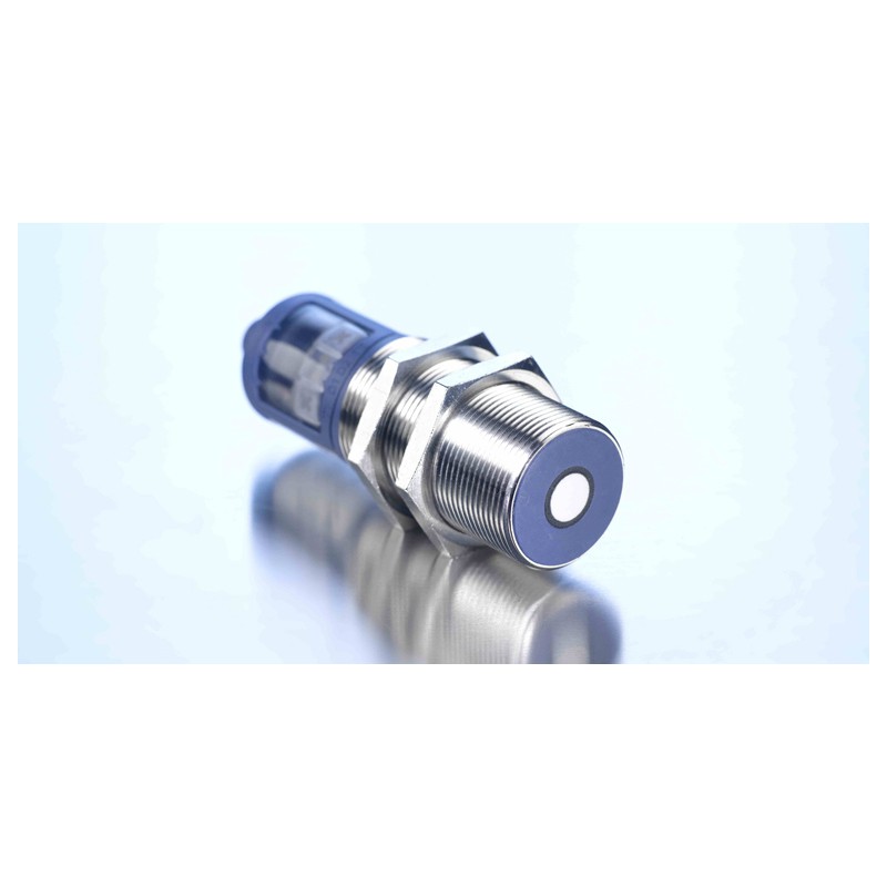 1 pcs - Microsonic MIC Series Ultrasonic Barrel-Style Ultrasonic Sensor, M30 x 1.5, 600 mm Detection, PNP Output, 9 - 30