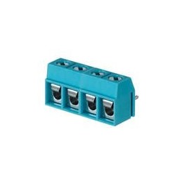 10 pcs : TB002V-500-04BE - Fixed Terminal Blocks Terminal block, screw type, 5.00 , vertical, 4 poles, CUI Blue, slotted screw, 