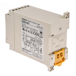 1 pcs - Omron Single/Dual-Channel Emergency Stop Safety Relay, 24V ac/dc, 5 Safety Contacts