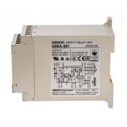 1 pcs - Omron Single/Dual-Channel Emergency Stop Safety Relay, 24V ac/dc, 5 Safety Contacts