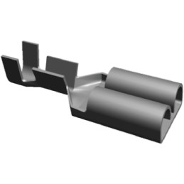 1 Reel of 5000 - TE Connectivity FASTIN-FASTON .250 Uninsulated Female Spade Connector, Receptacle, 6.35 x 0.81mm Tab Size, 0.5m