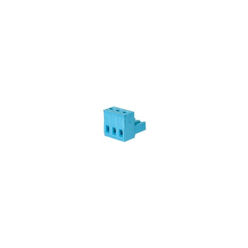 10 pcs : TBP01P1-508-03BE - Pluggable Terminal Blocks Terminal block, pluggable, 5.08 , plug, 3 pole, slotted screw, blue