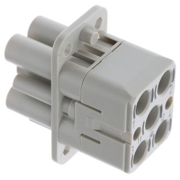 1 pcs - HARTING Heavy Duty Power Connector Insert, 40A, Female, Han Q Series, 7 Contacts