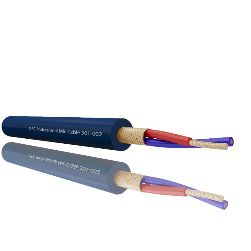 1 Reel of 100 M - RS PRO Screened 2 Core Microphone, 0.25 mm² CSA, 6.35mm od, 100m, Blue