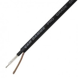 1 Reel of 100 M - Van Damme Screened Instrument Cable, 0.22 mm² CSA, 6mm od, 100m, Black