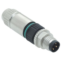 1 pcs - HARTING Circular Connector, 3 Contacts, Cable Mount, M8 Connector, Plug, Male, IP65, IP67, M8 Series