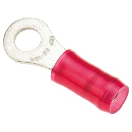 1 Reel of 5000 - TE Connectivity, PIDG Insulated Ring Terminal, M3.5 Stud Size, 0.26mm² to 1.65mm² Wire Size, Red