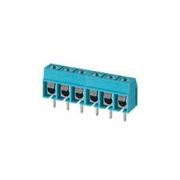 10 pcs : TB002-500-06BE - Fixed Terminal Blocks Terminal block, screw type, 5.00 , horizontal, 6 poles, CUI Blue, slotted screw,