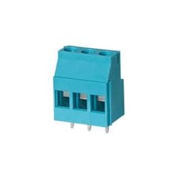 10 pcs : TB010-508-03BE - Fixed Terminal Blocks Terminal block, screw type, 5.08 , horizontal, 3 poles, CUI Blue, slotted screw,