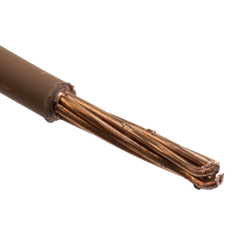 1 Reel of 100 M - RS PRO Brown 10 mm² Hook Up Wire, 7/1.35 mm, 100m