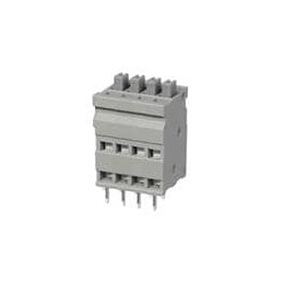 10 pcs : TBL009V-254-04GY-2GY - Fixed Terminal Blocks Terminal block, screwless, 2.54, Vertical, 4, Gray w Gray Button