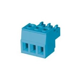 10 pcs : TBP02P1-381-03BE - Pluggable Terminal Blocks Terminal block, pluggable, 3.81, plug, 3 pole, slotted screw, blue