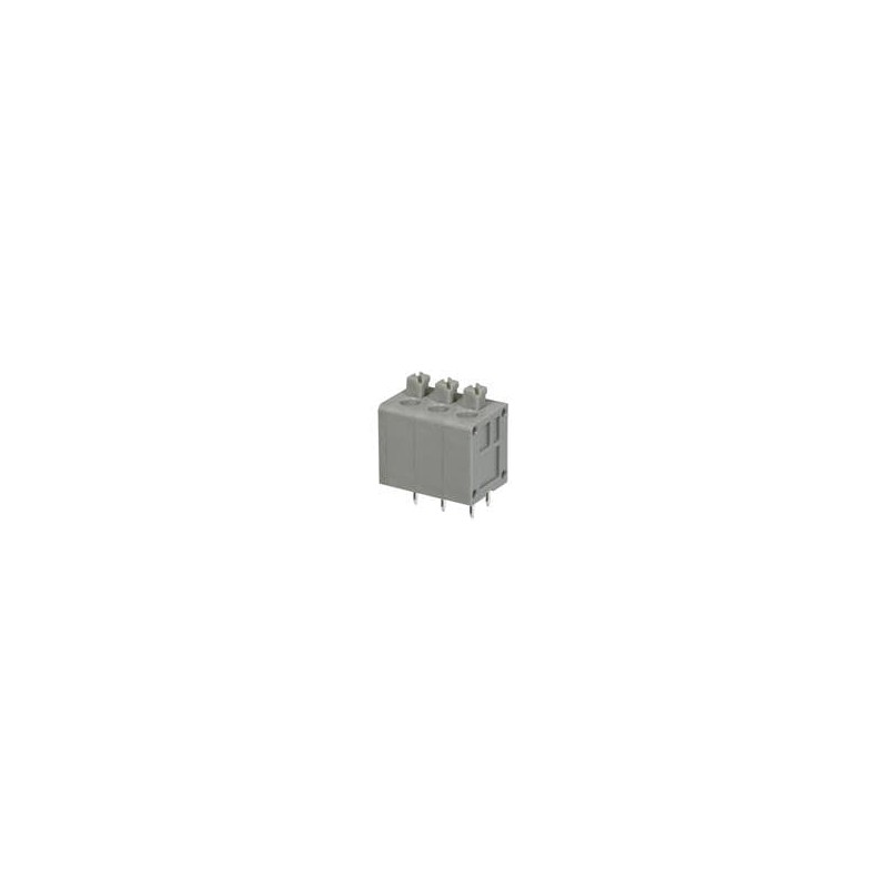 10 pcs : TBL006V-500-03GY-2GY - Fixed Terminal Blocks Terminal block, screwless, 5.00, Vertical, 3, Gray w Gray Button