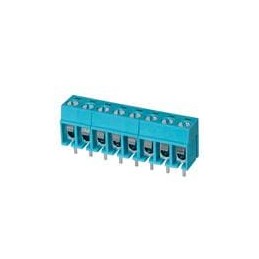 10 pcs : TB001-500-08BE - Fixed Terminal Blocks Terminal block, screw type, 5.00 , horizontal, 8 poles, CUI Blue, slotted screw,