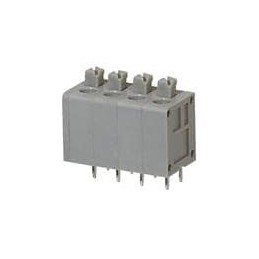 10 pcs : TBL006V-500-04GY-2GY - Fixed Terminal Blocks Terminal block, screwless, 5.00, Vertical, 4, Gray w Gray Button