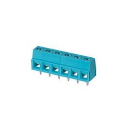 10 pcs : TB006-508-06BE - Fixed Terminal Blocks Terminal block, screw type, 5.08 , horizontal, 6 poles, CUI Blue, slotted screw,