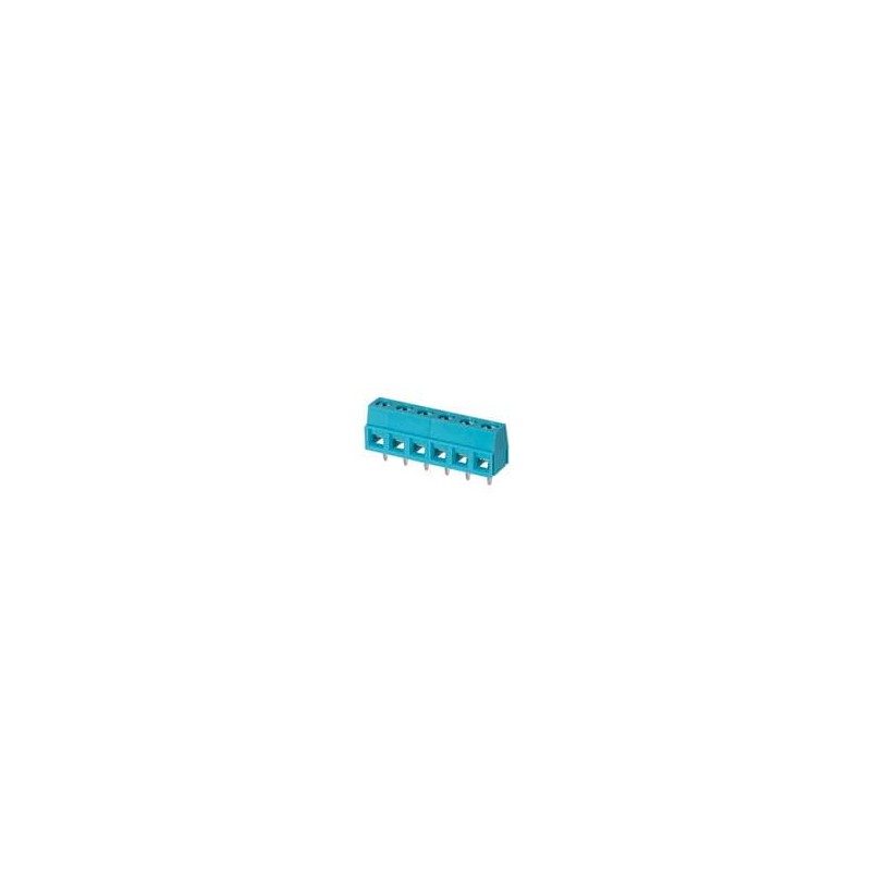 10 pcs : TB006-508-06BE - Fixed Terminal Blocks Terminal block, screw type, 5.08 , horizontal, 6 poles, CUI Blue, slotted screw,