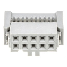 1 pcs - 3M 891 Series Right Angle Cable Mount PCB Socket, 10-Contact, 2-Row, 2.54mm Pitch, IDT Termination