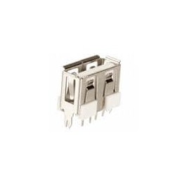 10 pcs : KUSBVLPX-AS1N-W - USB Connectors LOW PROFILE VERT MNT USB A TH CONT WHT