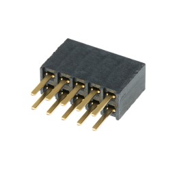 1 pcs - Samtec SSW Series Straight Through Hole Mount PCB Socket, 10-Contact, 2-Row, 2.54mm Pitch, Solder Termination