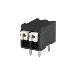 10 pcs : TBLH10-350-02BK - Fixed Terminal Blocks Terminal block, screwless, High Temp, 3.5, Horizontal, 2, Black w Gray Button
