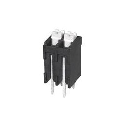 10 pcs : TBLH10V-350-02BK - Fixed Terminal Blocks Terminal block, screwless, High Temp, 3.5, Vertical, 2, Black w Gray Button