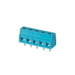 10 pcs : TB006-508-05BE - Fixed Terminal Blocks Terminal block, screw type, 5.08 , horizontal, 5 poles, CUI Blue, slotted screw,